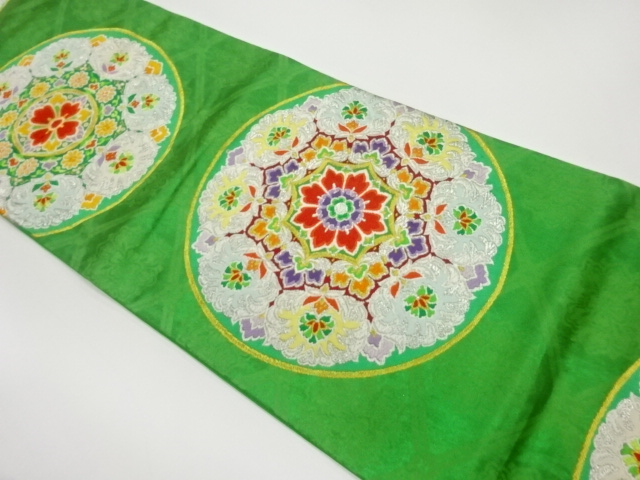 華紋模様織出し袋帯